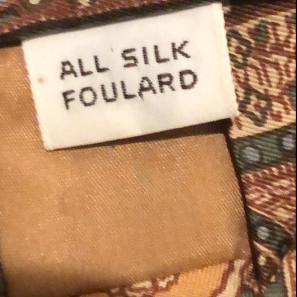 VTG Paisley Print Silk Foulard Tie - Picture 7 of 7